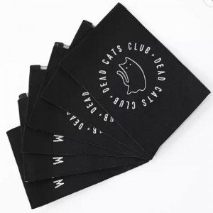 Mukautettu vaatekerma, tekstiilikangasmerkki